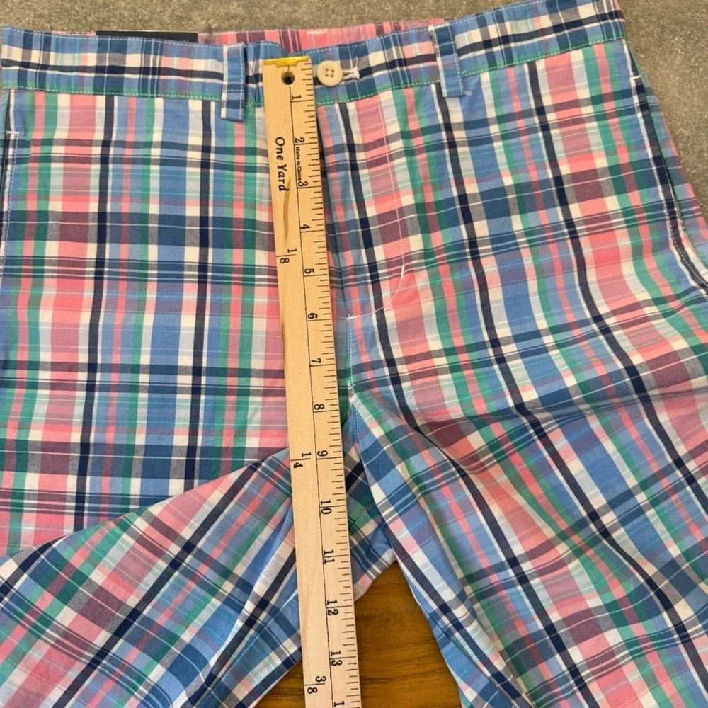 Vineyard Vines Surf View Plaid Club Shorts Bahama Breeze Boys Size 18 NWT